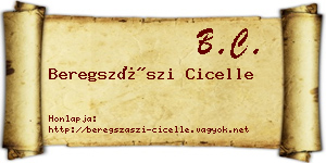 Beregszászi Cicelle névjegykártya